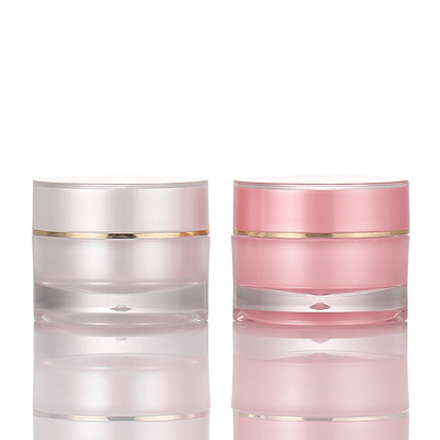 Pot crème en plastique coloré d'emballage de pp avec le soin de la peau blanc de couvercle 10g 20g 30g