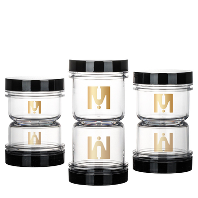 200g petits pots en plastique avec des couvercles, pots vides de crème de visage d'OEM