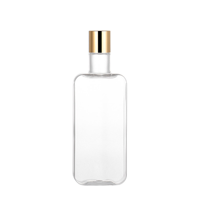 Bouteille en plastique de chapeau de disque 300ml privé d'air comprimable avec le couvercle à visser d'or