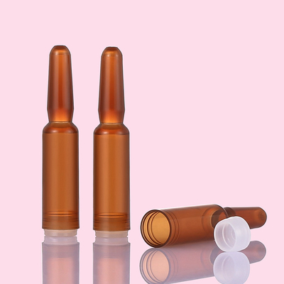 Amber Plastic Serum Vials Ampoule pour la capacité cosmétique de l'essence 1ml