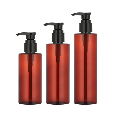 Rond Amber Shampoo Bottle Pump Sprayer 150ml 200ml 250ml pour le gel de douche