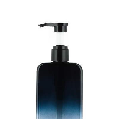 bouteille cosmétique claire vide de la lotion 500ml avec le noir privé d'air de rose de gradient de pompe