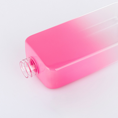 bouteille cosmétique claire vide de la lotion 500ml avec le noir privé d'air de rose de gradient de pompe