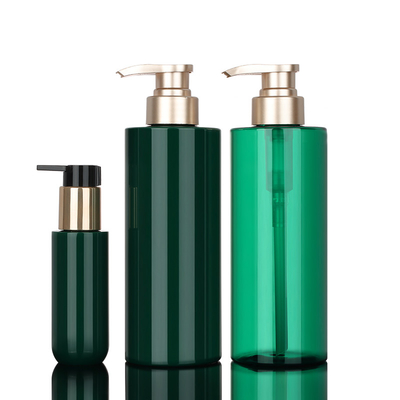 Bouteille en plastique de 500 ml de pompe d'or de shampooing carré biodégradable recyclable unique de pompe