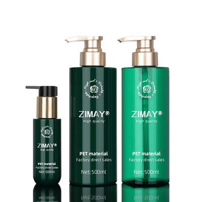 Bouteille en plastique de 500 ml de pompe d'or de shampooing carré biodégradable recyclable unique de pompe