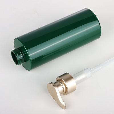 Bouteille en plastique de 500 ml de pompe d'or de shampooing carré biodégradable recyclable unique de pompe
