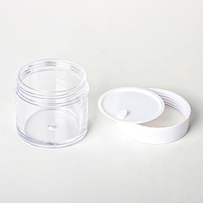 Pot vide fait sur commande de crème du fond de forme ronde du double mur clair 15g 20g 30g 80g mini