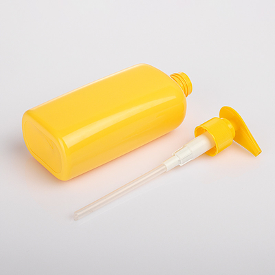 Le meilleur prix a adapté aux besoins du client le shampooing cosmétique jaune empaquetant la bouteille biodégradable