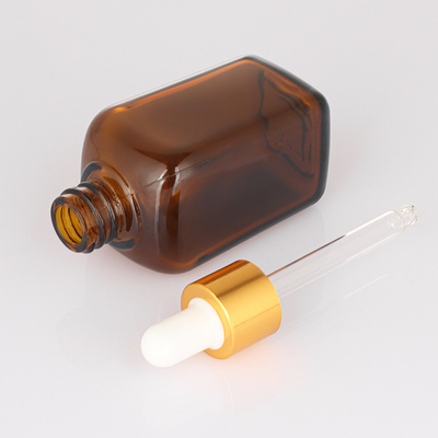 huile de cheveux cosmétique de conteneur vide de sérum du compte-gouttes 50ml Logo Glass Serum Bottle fait sur commande