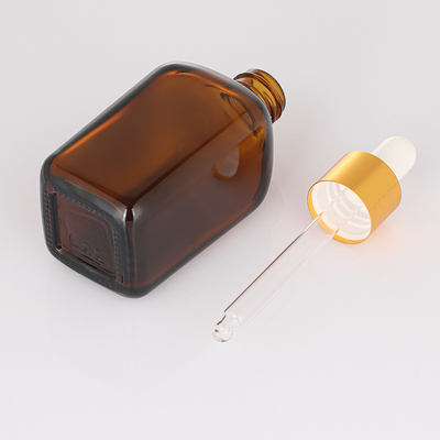 huile de cheveux cosmétique de conteneur vide de sérum du compte-gouttes 50ml Logo Glass Serum Bottle fait sur commande