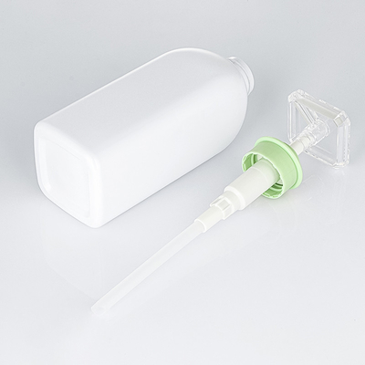 Bouteille en plastique de gel de douche de lotion de lavage de corps de 300ml 500ml 700ml de vert d'extension faite sur commande rechargeable de cheveux