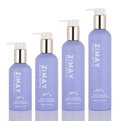 Style écologique de l'ANIMAL FAMILIER 150ml 200ml 250ml 8 onces le nouveau a givré la bouteille violette de presse de pompe d'or de gel de douche de lotion de lavage de corps