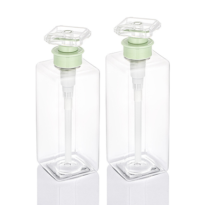 Pompe de rectangle vide autour de la bouteille plate de shampooing de l'huile faite sur commande 300ml 400ml 800ml de douche