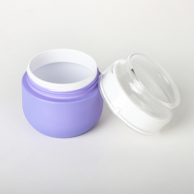 Ensembles cosmétiques en plastique de bouteille et de pots d'emballage de jet de soin de cheveux pourpres faits sur commande vides