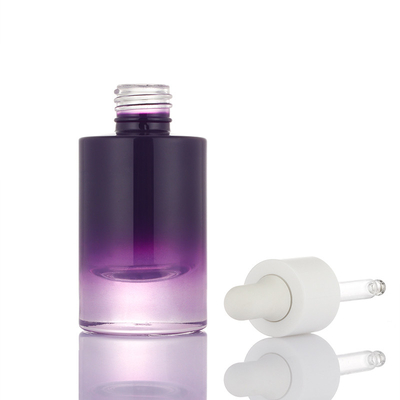 Bouteille vide blanche pourpre de compte-gouttes de conteneur de sérum de la pompe 30ml de nouvel ombre de conception petit