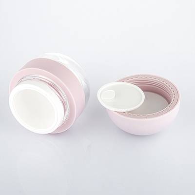 Récipient vide de soins de la peau rose mat ensemble de voyage portable bouteille de lotion et pot de crème