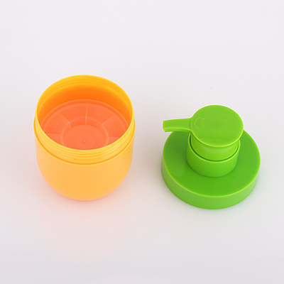 En gros greem et orange unique airless 50 ml cosmétiques vide bouteille de lotion pour le visage