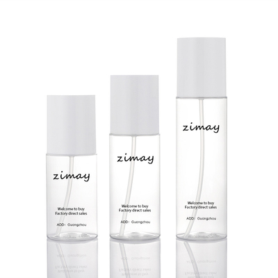 Forme de cylindre de bouteille de lotion cosmétique blanche transparente de 100 ml