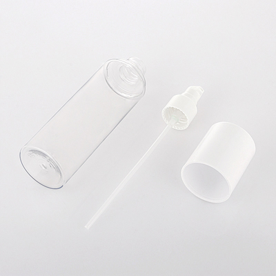 Forme de cylindre de bouteille de lotion cosmétique blanche transparente de 100 ml