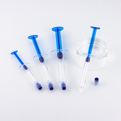 Style cosmétique de tube d'injection de soins de la peau de seringue de tube d'emballage cosmétique de crème d'oeil vide bleu