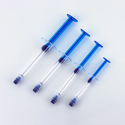 Style cosmétique de tube d'injection de soins de la peau de seringue de tube d'emballage cosmétique de crème d'oeil vide bleu