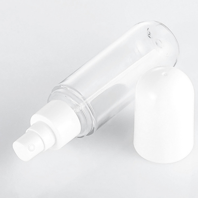 Bouteille en plastique ronde vide claire de jet de cheveux de PETG pour la lotion de soin de la peau