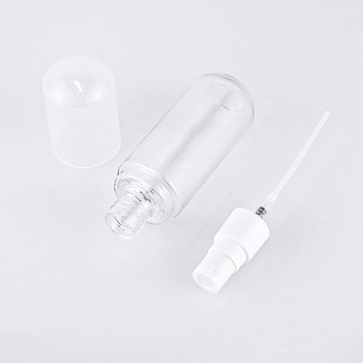 Bouteille en plastique ronde vide claire de jet de cheveux de PETG pour la lotion de soin de la peau