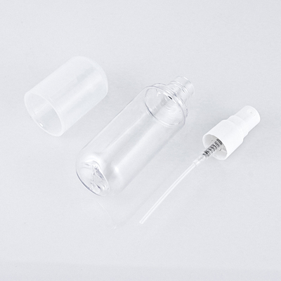 Bouteille en plastique ronde vide claire de jet de cheveux de PETG pour la lotion de soin de la peau