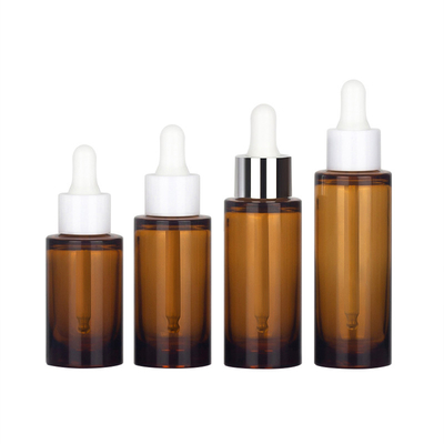 Emballage cosmétique de bouteille d'huile essentielle d'ambre de bouteille de compte-gouttes d'ODM 50ml d'OEM
