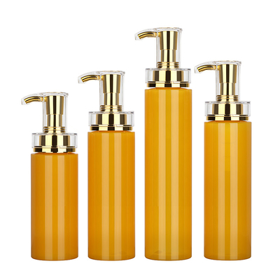 Récipient en plastique fait sur commande de gel douche de shampooing de bouteille de lotion de corps d'animal familier avec la pompe d'or 350ml