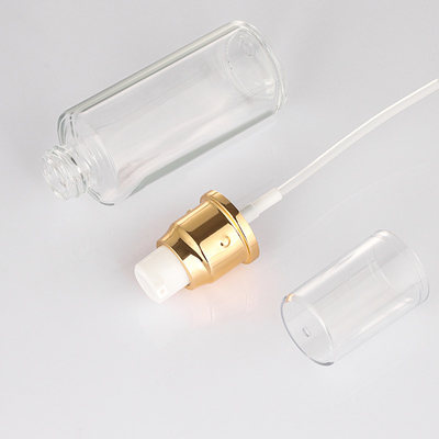 bouteille en verre givrée vide de jet de la lotion 50ml avec l'emballage cosmétique de pompe