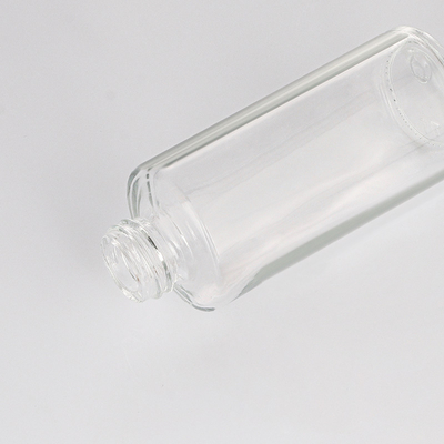 bouteille en verre givrée vide de jet de la lotion 50ml avec l'emballage cosmétique de pompe