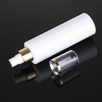 Bouteille continue de jet du dessus 250ml d'or de l'hôtel 500ml de pièce de cheveux de brume d'alcool de conteneur cosmétique en plastique blanc d'emballage