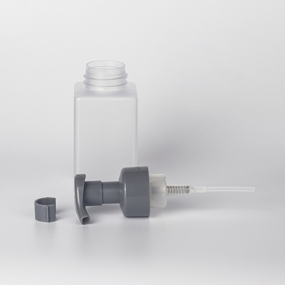 Bouteille carrée transparente en PETG de haute qualité avec pompe à mousse de lotion pour shampooing