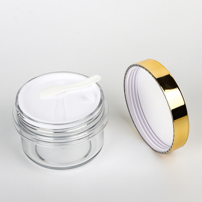 la crème faciale de beurre de corps de couvercle d'or de 100ml 120ml 200ml frottent le conteneur la mini crème cosmétique noire de luxe que vide cogne 50 ml