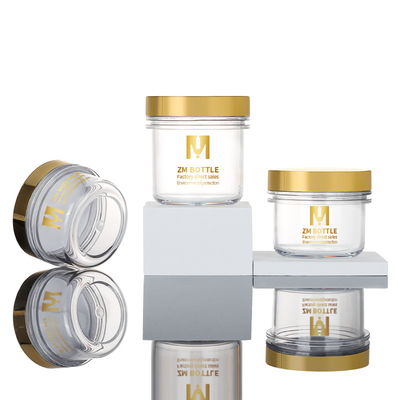 la crème faciale de beurre de corps de couvercle d'or de 100ml 120ml 200ml frottent le conteneur la mini crème cosmétique noire de luxe que vide cogne 50 ml