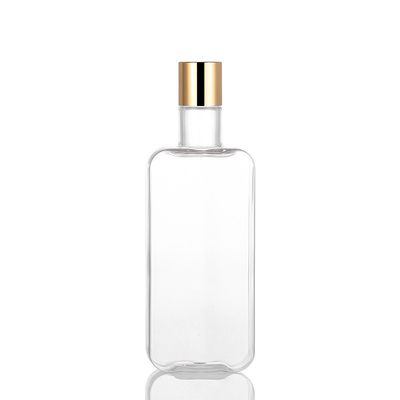 bouteille PETG transparent Recycable matériel de chapeau du disque 300ml avec le couvercle d'or