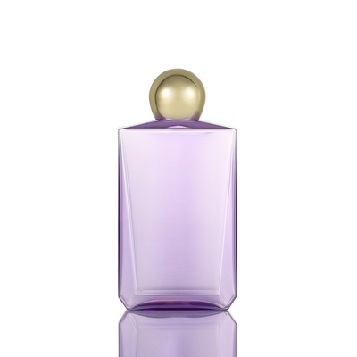 300ml 500ml bouteille de parfum à vis colorée avec bouchon en or