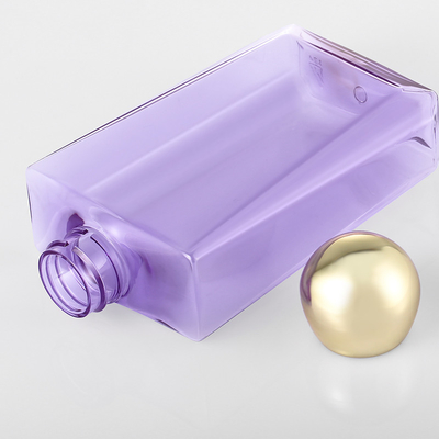 300ml 500ml bouteille de parfum à vis colorée avec bouchon en or