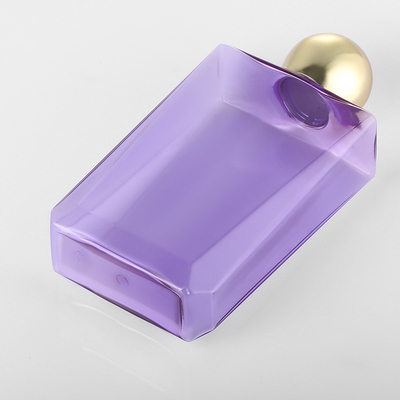300ml 500ml bouteille de parfum à vis colorée avec bouchon en or