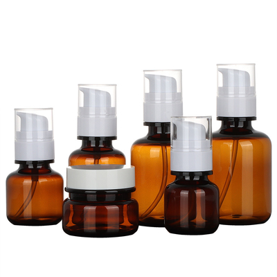 Bouteilles de pulvérisation en plastique crème de voyage de conteneurs de lotion cosmétique ambre