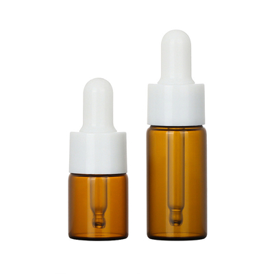 Gravure de la capacité cosmétique Amber Clear Round de la bouteille 1oz de compte-gouttes