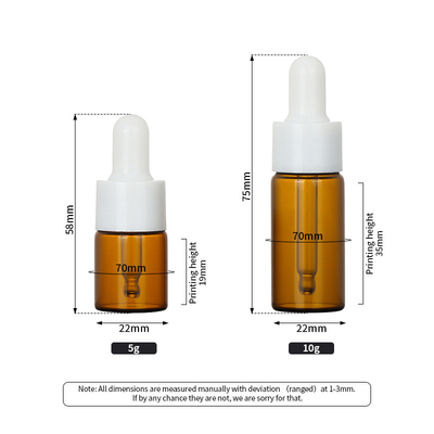 Gravure de la capacité cosmétique Amber Clear Round de la bouteille 1oz de compte-gouttes