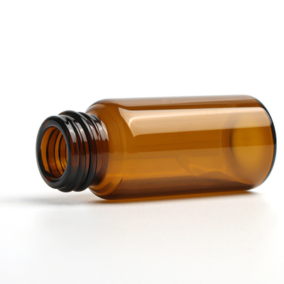 Gravure de la capacité cosmétique Amber Clear Round de la bouteille 1oz de compte-gouttes