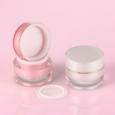 Pot crème en plastique coloré d'emballage de pp avec le soin de la peau blanc de couvercle 10g 20g 30g
