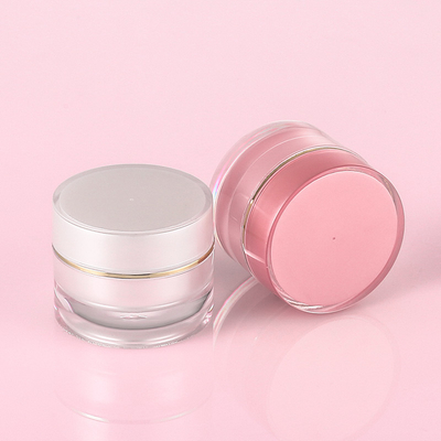 Pot crème en plastique coloré d'emballage de pp avec le soin de la peau blanc de couvercle 10g 20g 30g