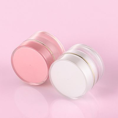 Pot crème en plastique coloré d'emballage de pp avec le soin de la peau blanc de couvercle 10g 20g 30g