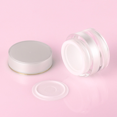Pot crème en plastique coloré d'emballage de pp avec le soin de la peau blanc de couvercle 10g 20g 30g