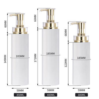 Conteneur privé d'air vide rond blanc petit 300ml écologique Mini Lotion Luxury Shampoo Bottle de lotion