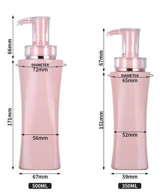 350ml vide bouteilles de luxe de shampooing de rose de conteneur de gel de douche d'emballage de lotion de corps de 500 ml